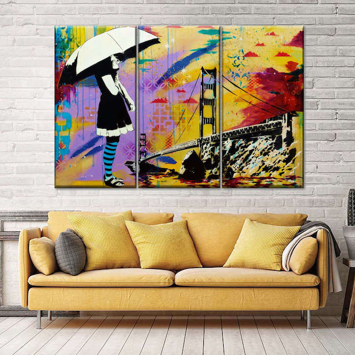 graffiti painting on canvas