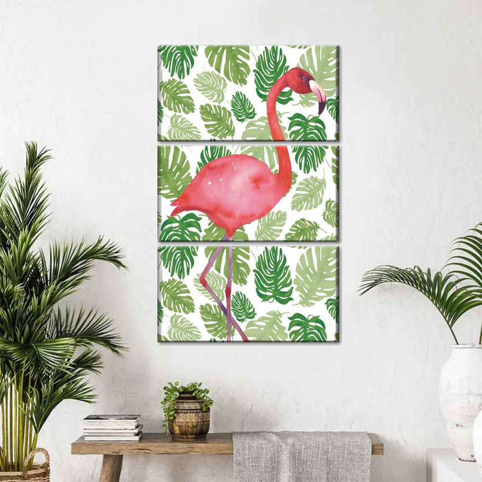 Tropical Flamingo I Canvas Wall Art