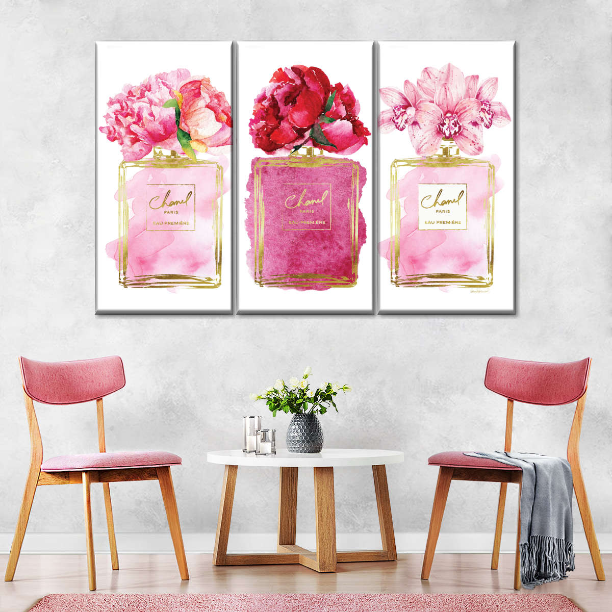 Bookstack Peony Pink Wall Art, Canvas Prints, Framed Prints, Wall