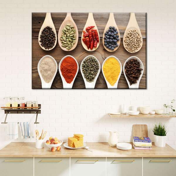 Spices multi panel canvas wall art