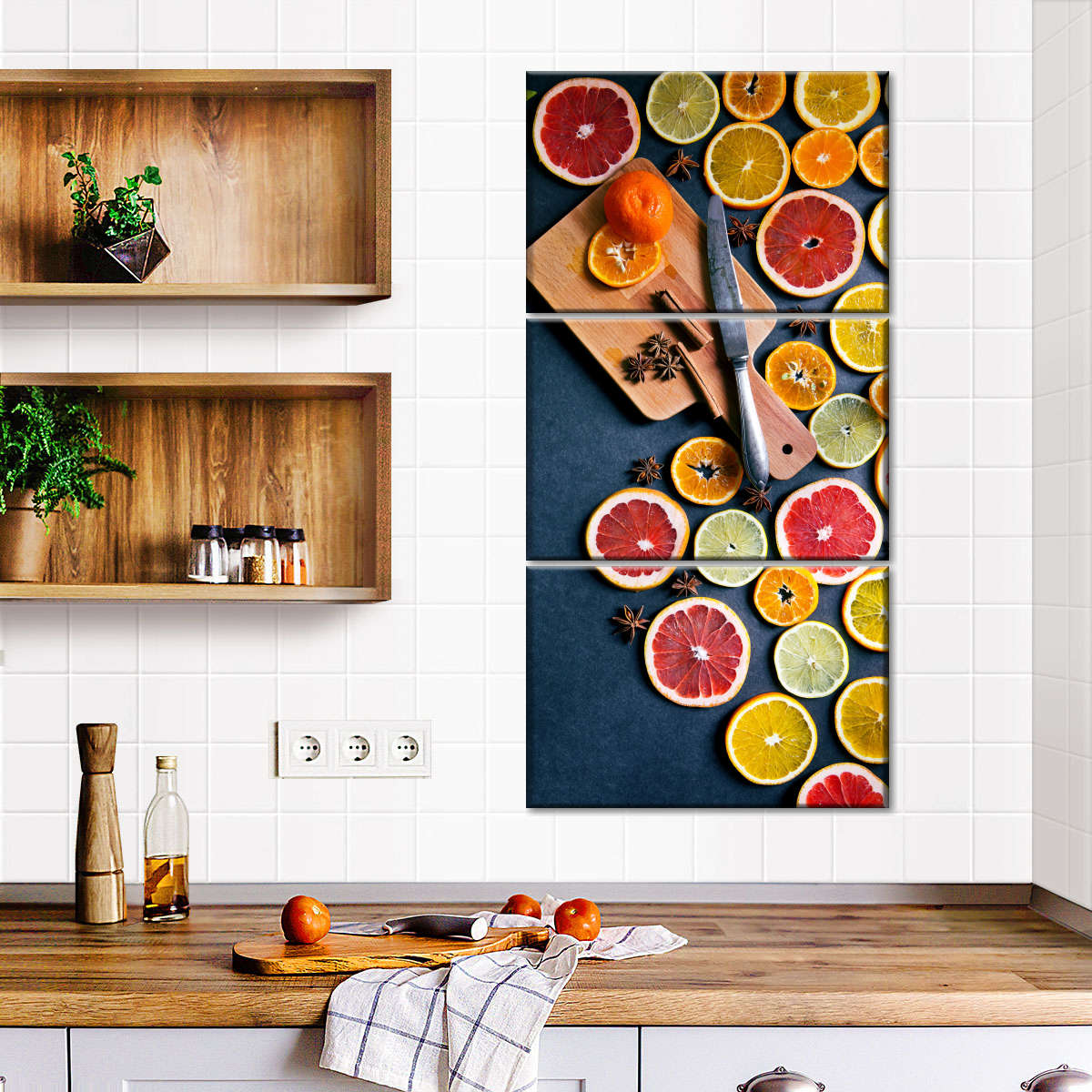 Citrus Fruits Multi Panel Canvas Wall Art