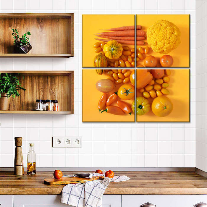 orange kitchen wall decor ideas