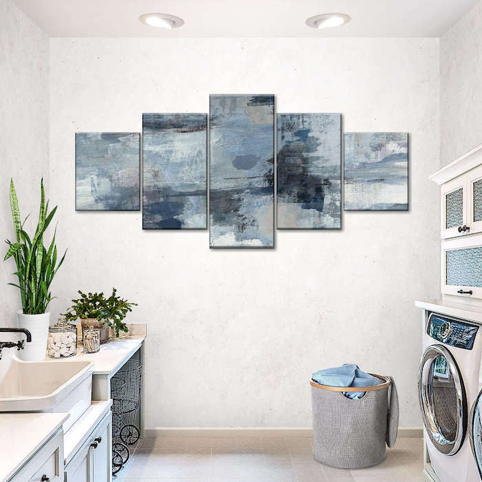 how to decorate laundry walls