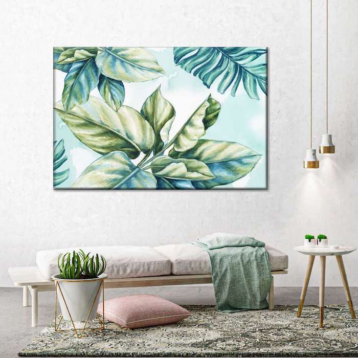 green canvas art