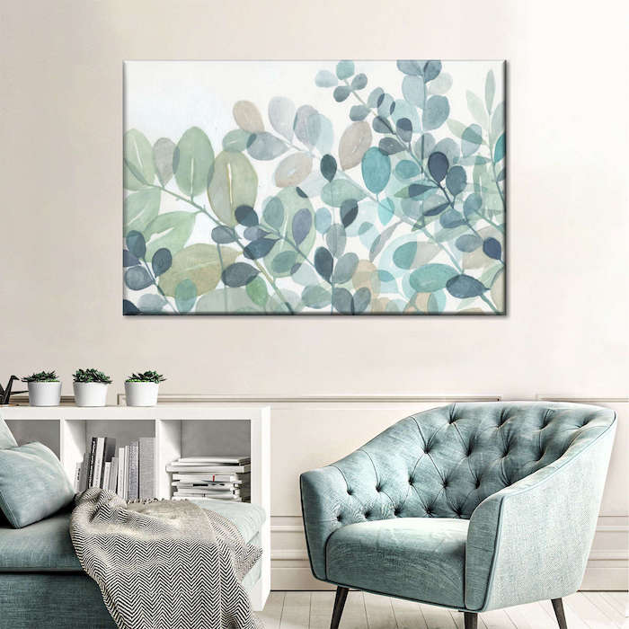 green and blue decor