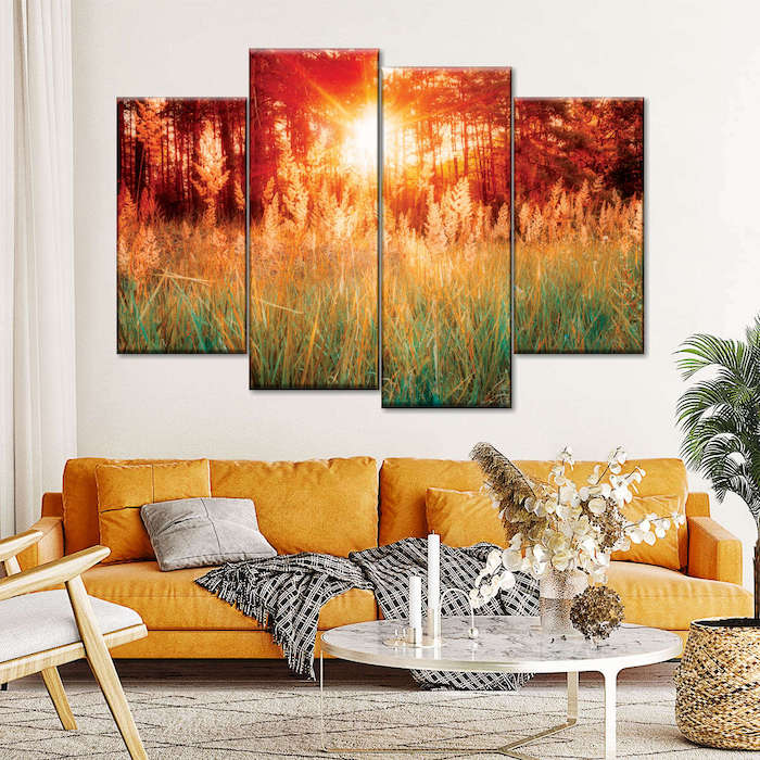 sunset nature wall art