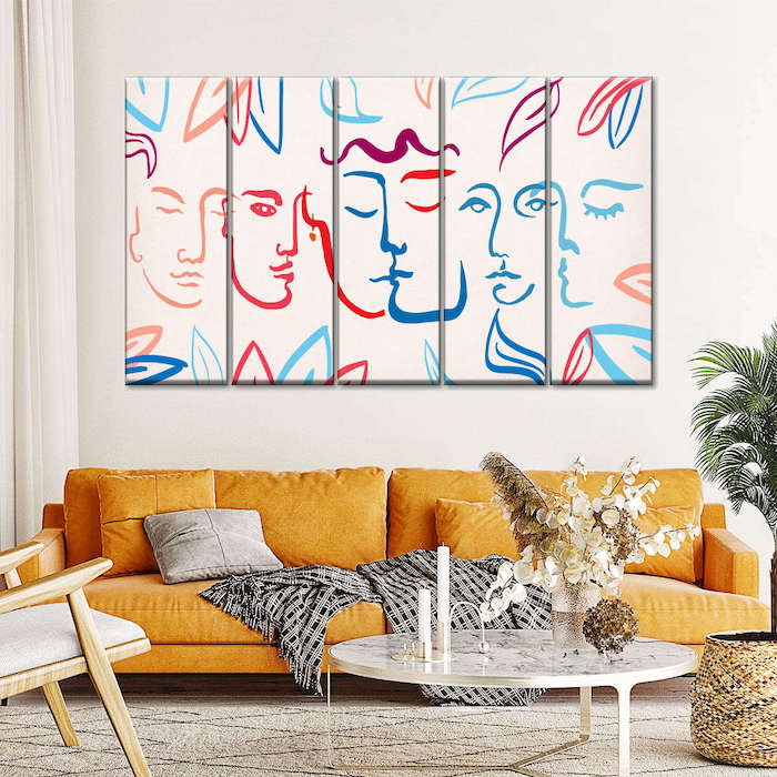 Faces Of Love Multi Panel Canvas Wall Art