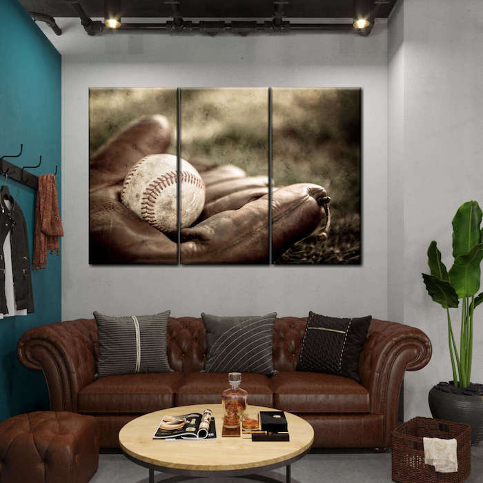 Vintage Glove Multi Panel Canvas Wall Art