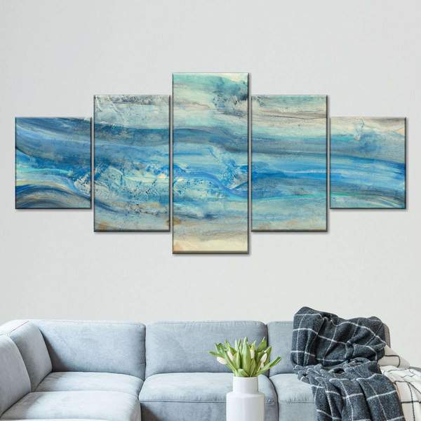 Ocean Waves Multi Panel Canvas Wall Art