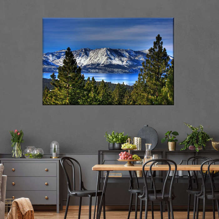 Lake Tahoe Sierra Mountains Multi Panel Canvas Wall Art