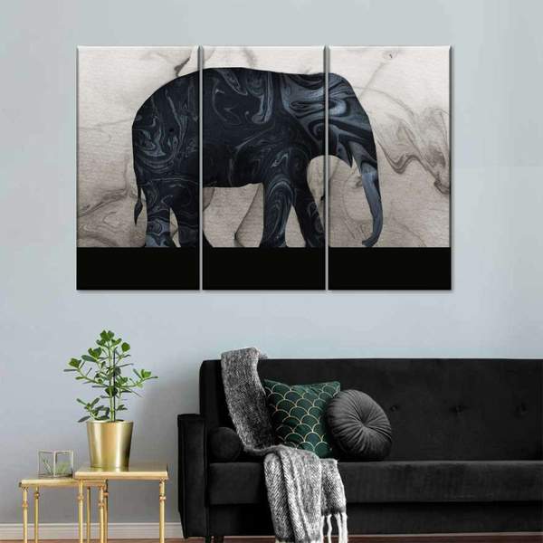 Abstract Elephant Wall Art