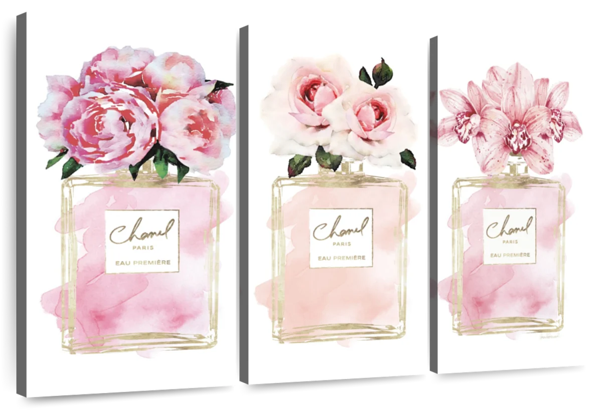Perfume Bottle Bouquets III Art: Canvas Prints, Frames & Posters