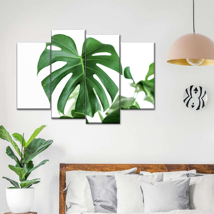 Beautiful Monstera Leaf Multi Panel Canvas Wall Art