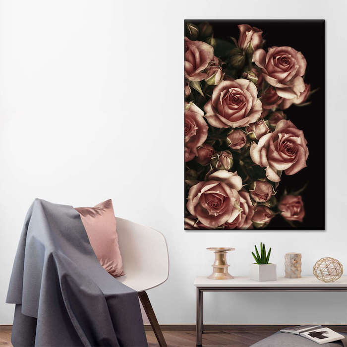 rose gold painting ideas