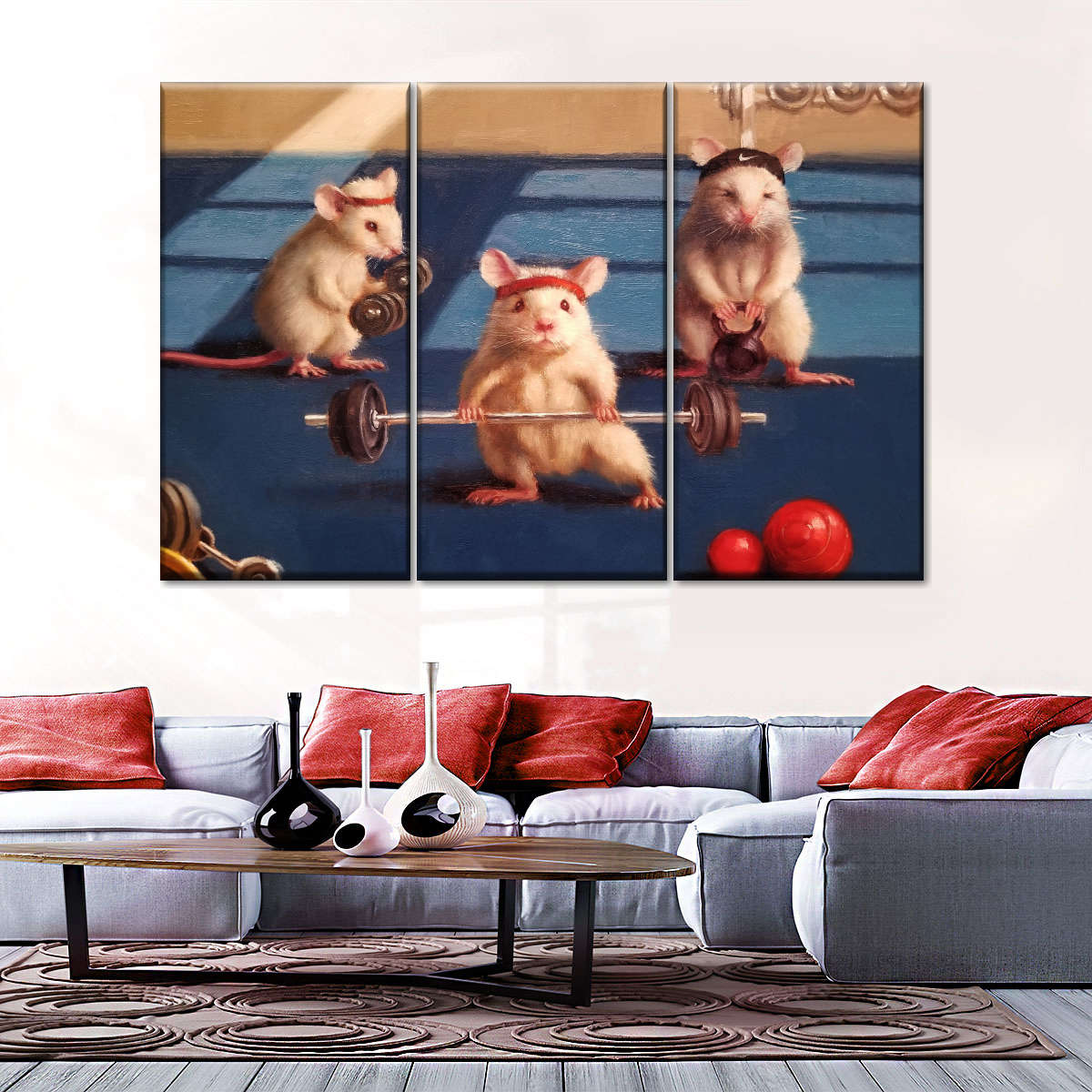 Gym Rats by Lucia Heffernan Canvas Wall Art -  Portugal