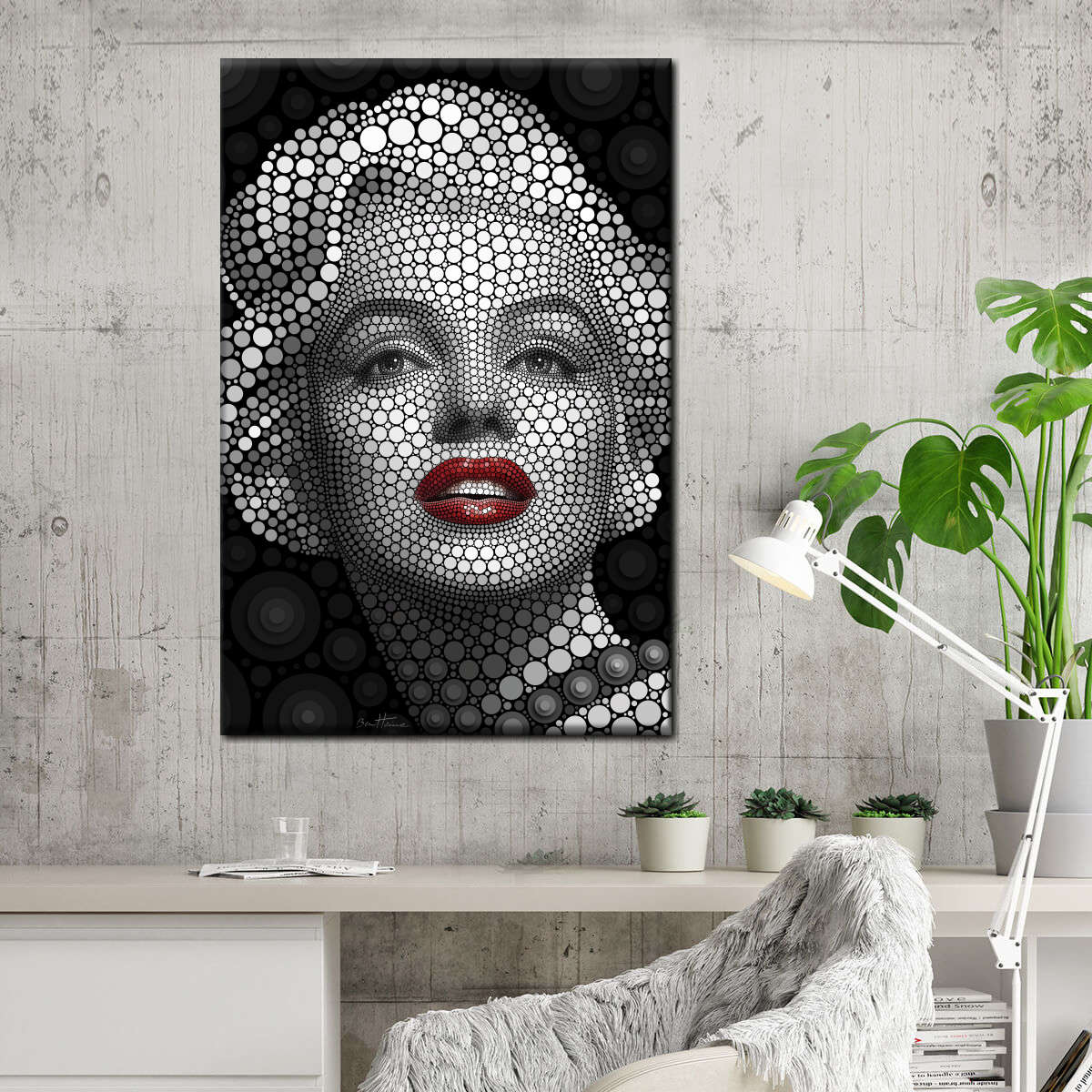 Digital Marilyn Monroe Multi Panel Canvas Wall Art