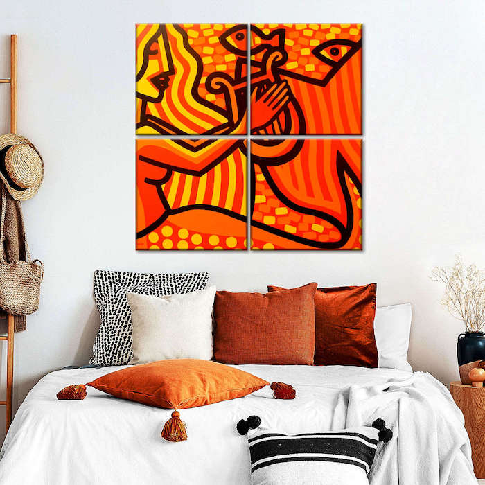 orange bedroom decorating ideas