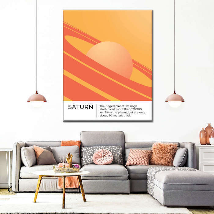 orange living room decor