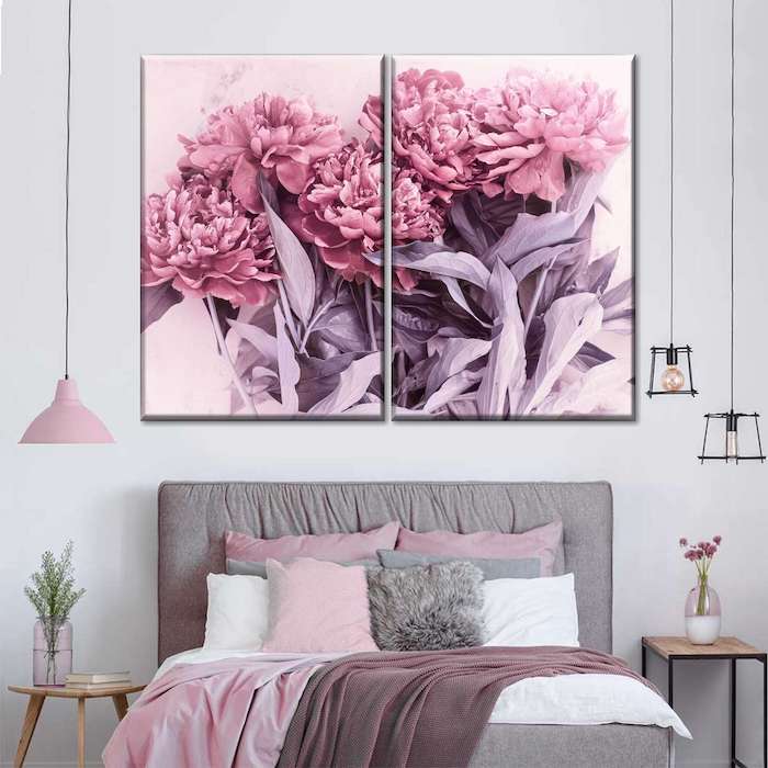 pink bedroom wall art ideas