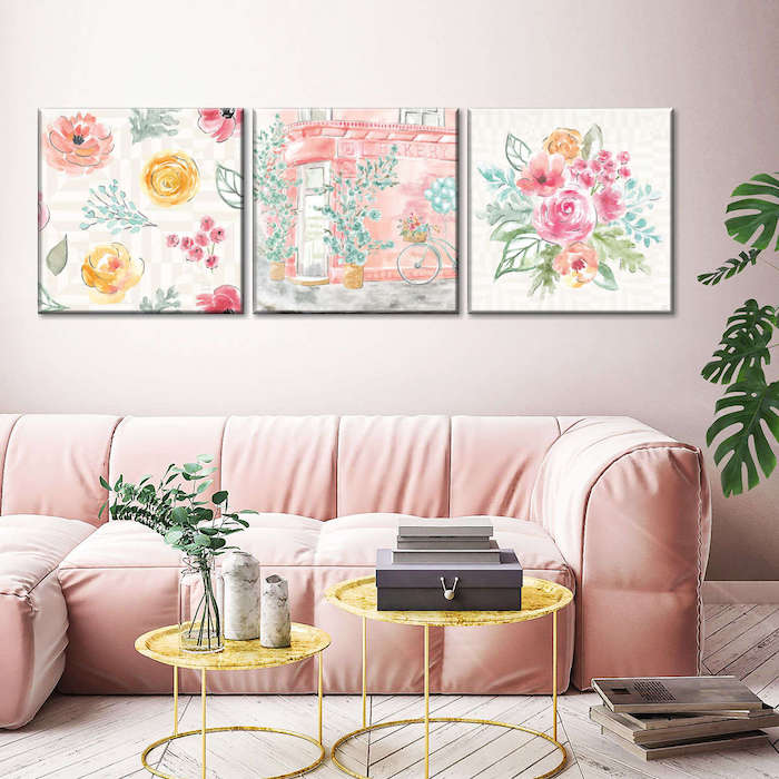 pink wall decor