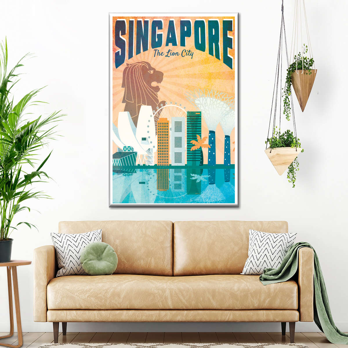 Singapore Tourism Vintage Poster Art: Canvas Prints, Frames & Posters