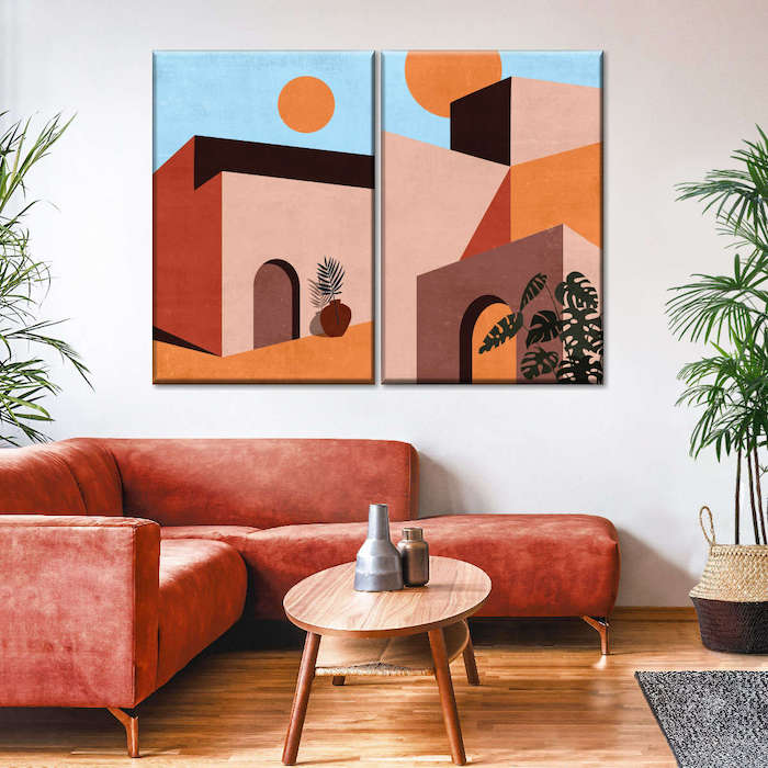 trending orange wall decor