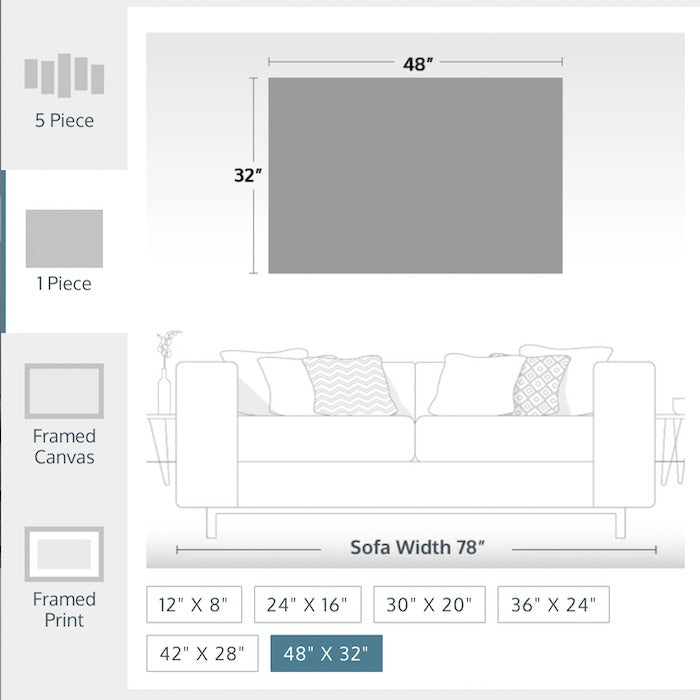 wall art size guide