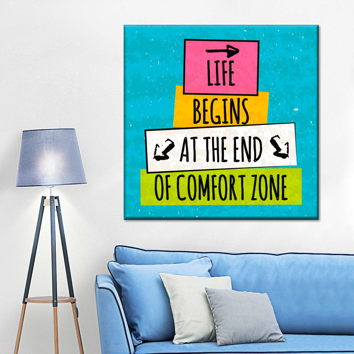 Comfort Zone Quote Art: Canvas Prints, Frames & Posters