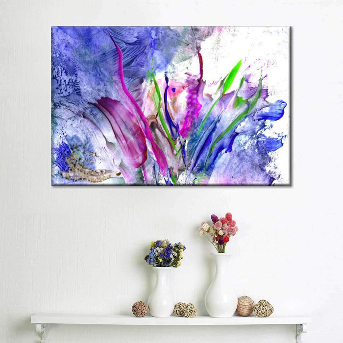 Abstract Flowers Multi Panel Canvas Wall Art
