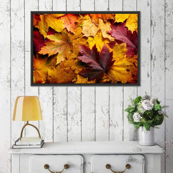 Autumn Fall Leaves Multi Panel Canvas Wall Art
