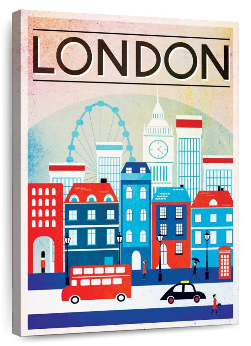 Illustration London - Vintage Travel Poster, Vintage Posters 