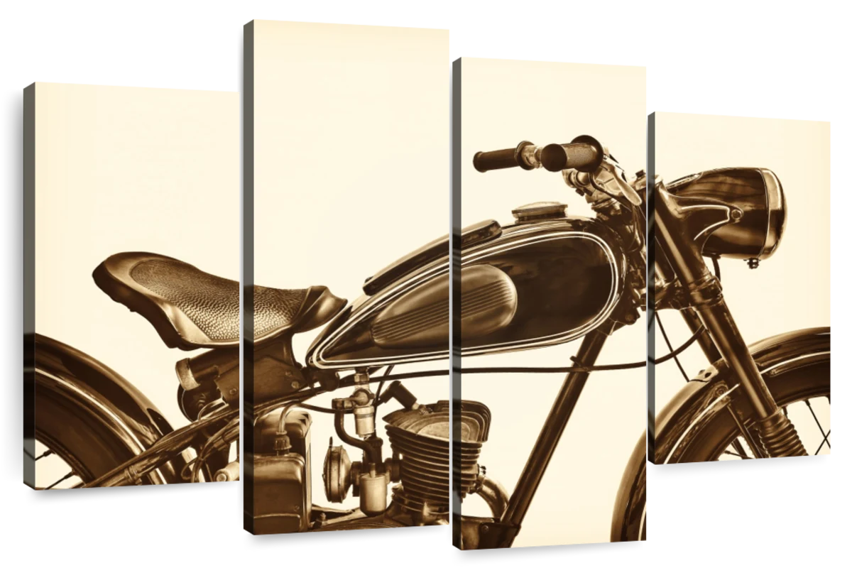 Sepia Vintage Motorcycle Wall Art | Photography