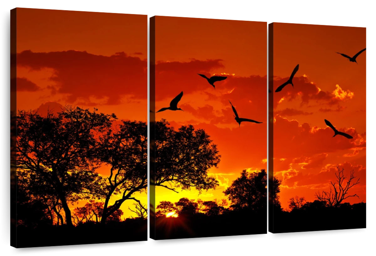 African Sunset Landscape Wall Art | Photography