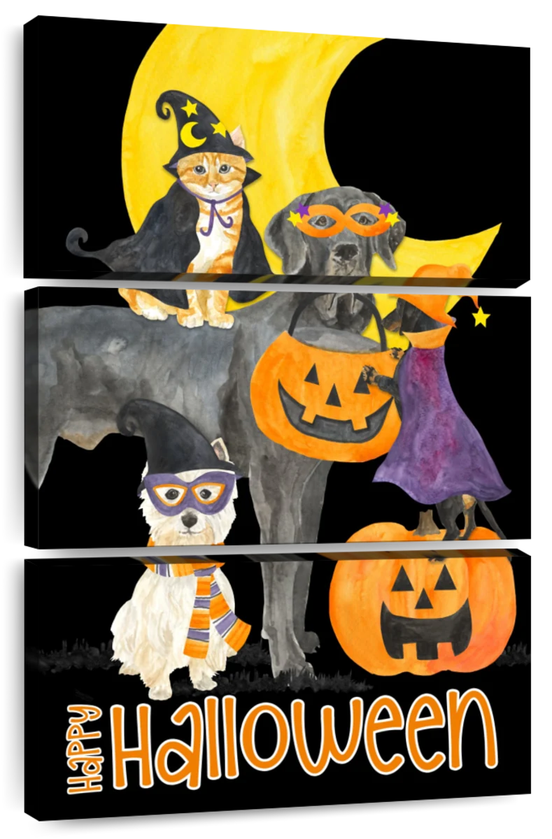 Cute Happy Halloween Friends Poster