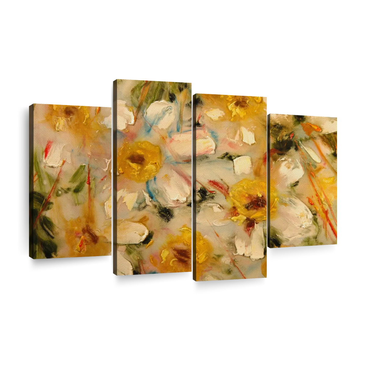 Daffodils Abstract Flowers Wall Art | Painting