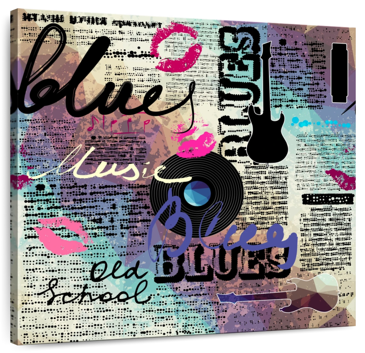 Blues Music Newspaper Art: Canvas Prints, Frames & Posters