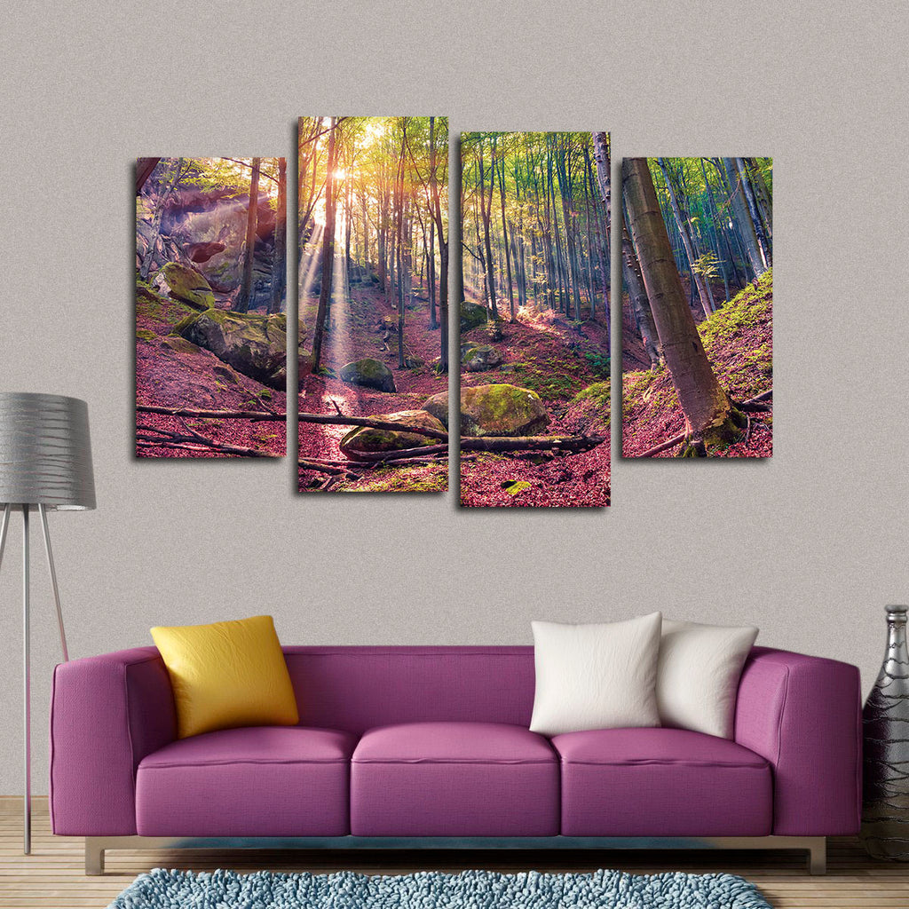 Mystical Woods Multi Panel Canvas Wall Art | ElephantStock