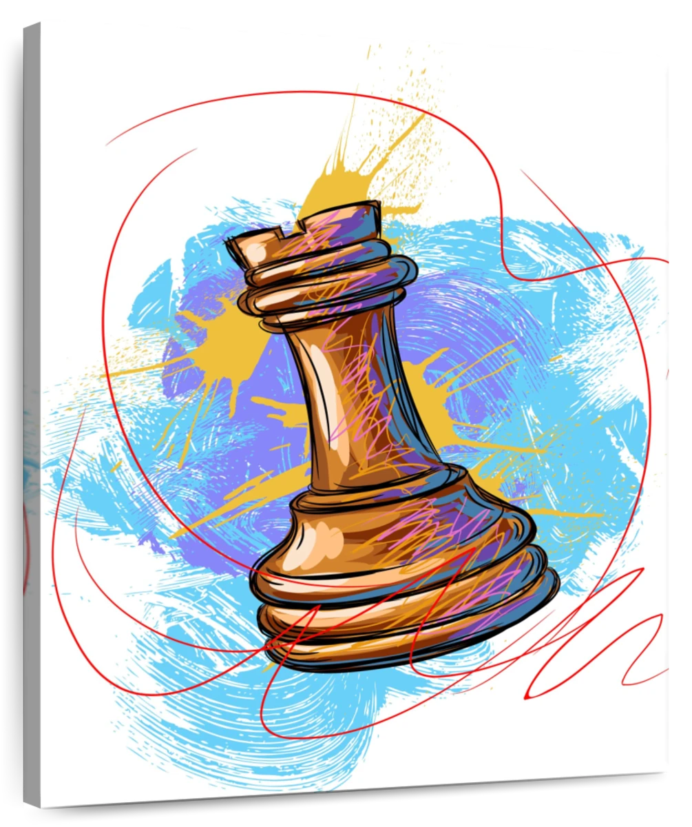 Rook Chess Piece polygon art | Photographic Print