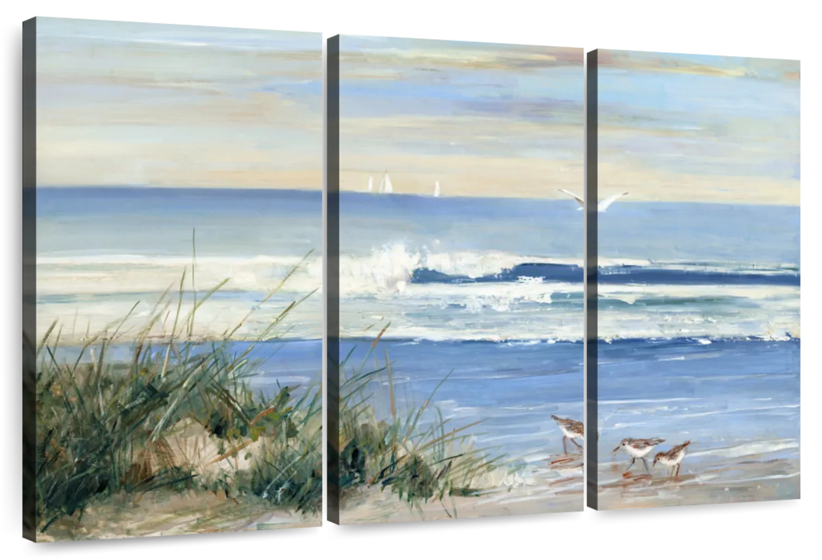 Sandy Beach Canvas Painting 4x4 — Casita International Gift Shop