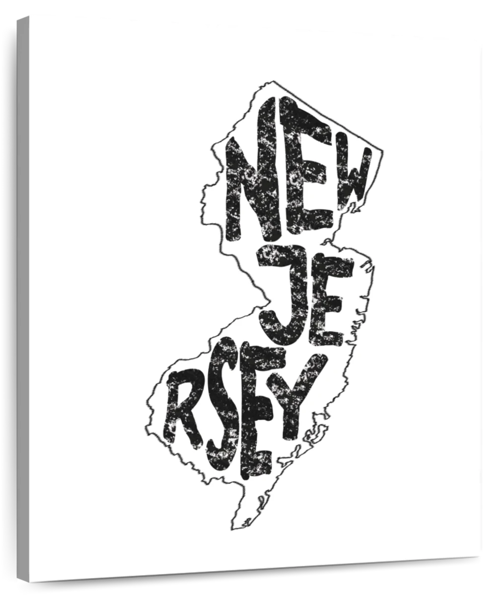 New Jersey Map Wall Art