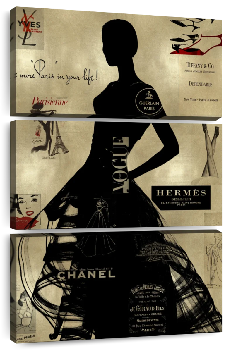 High Fashion On Gold II Art: Canvas Prints, Frames & Posters