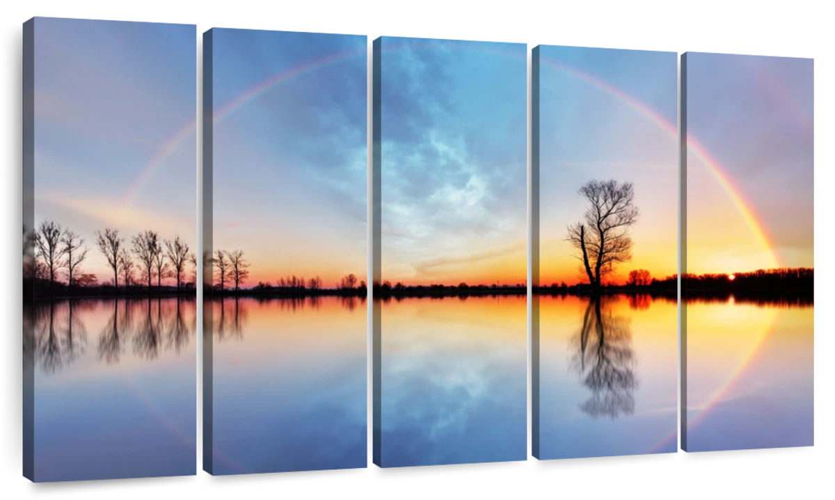 Sunset Rainbow Reflection Wall Art | Photography