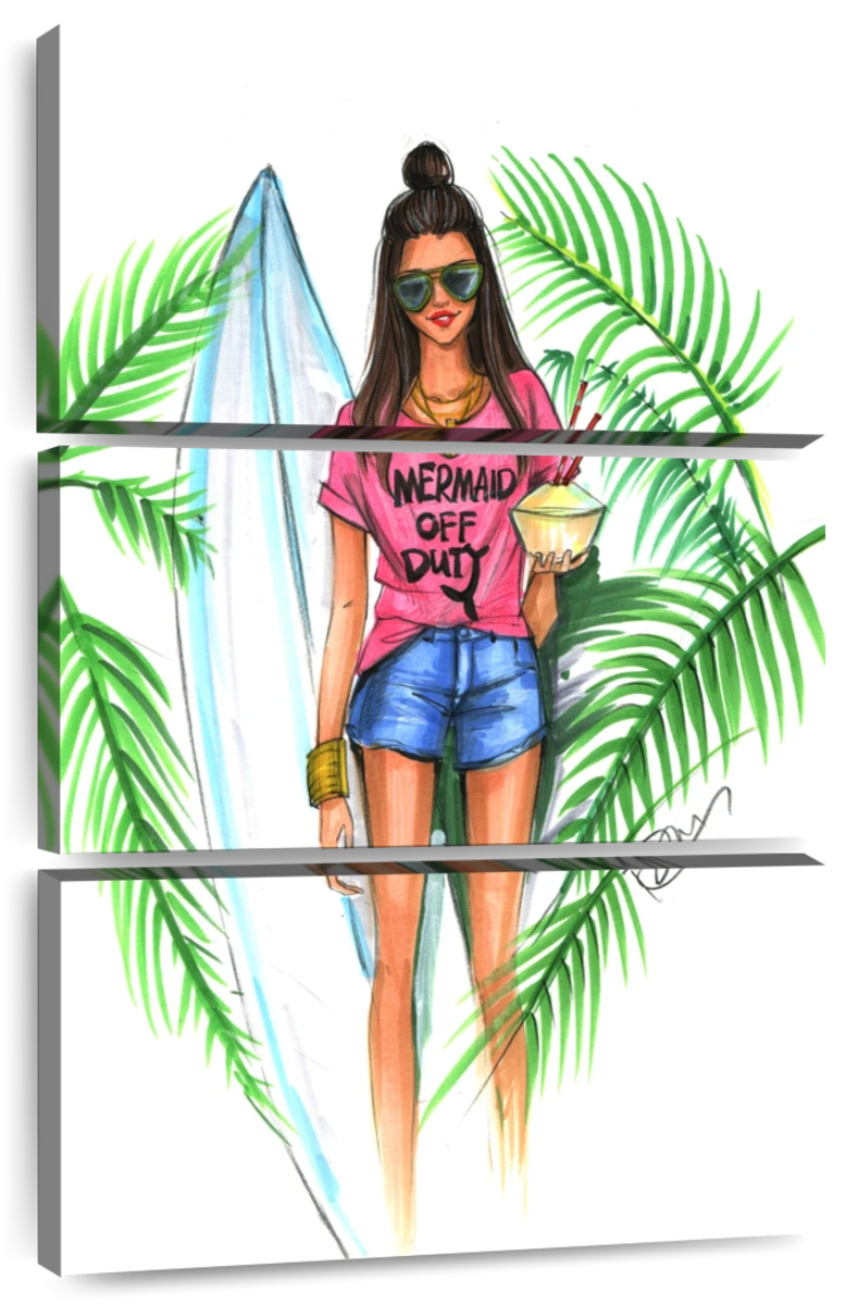 Fashion Surfboard - France I Art: Canvas Prints, Frames & Posters