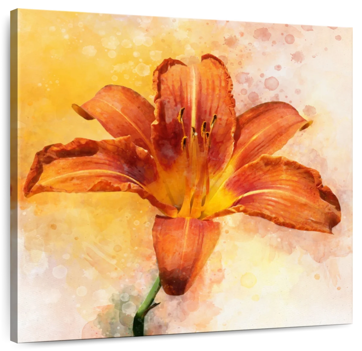 orange lily painting