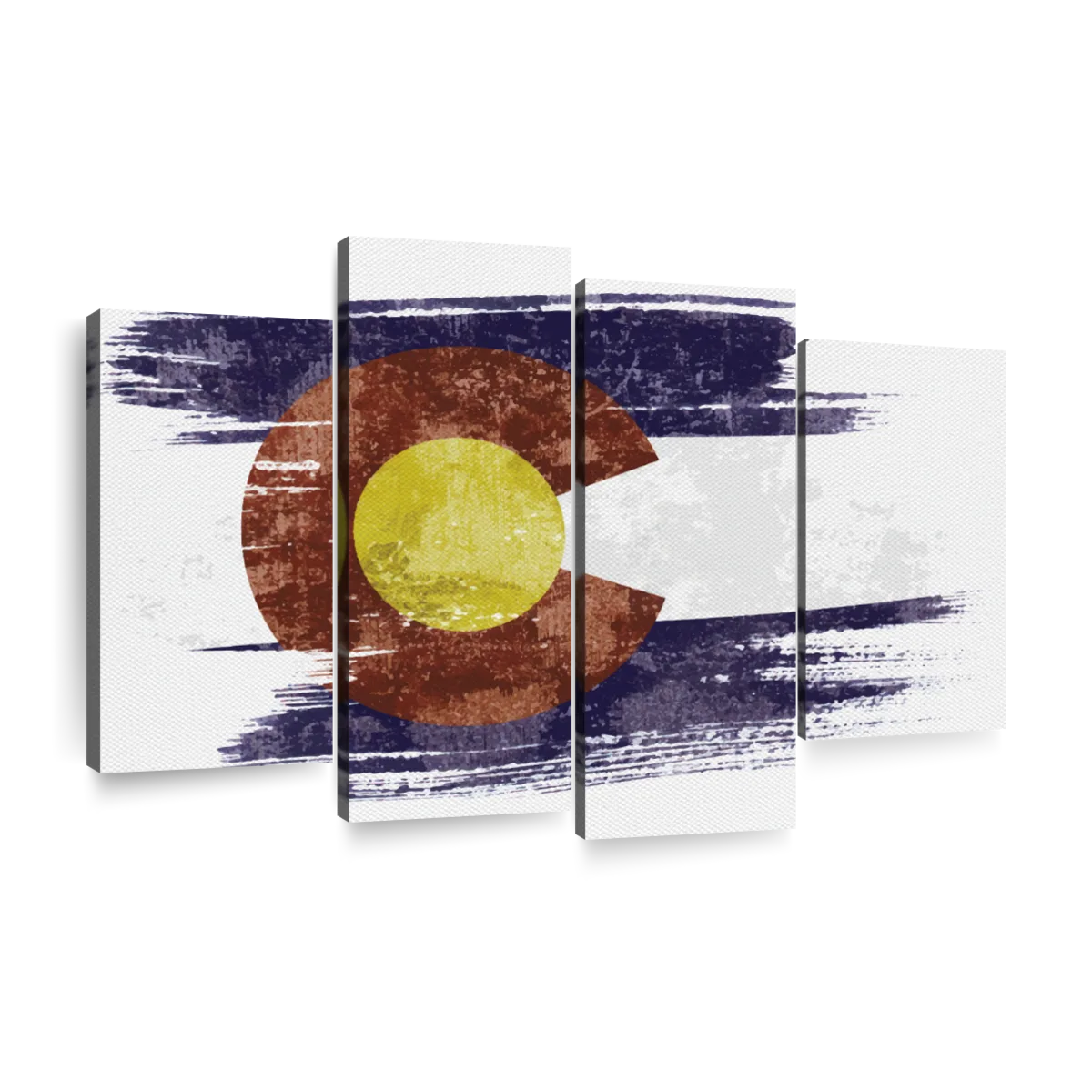 Colorado state flag illustration with distressed patina Stock Illustration   Adobe Stock