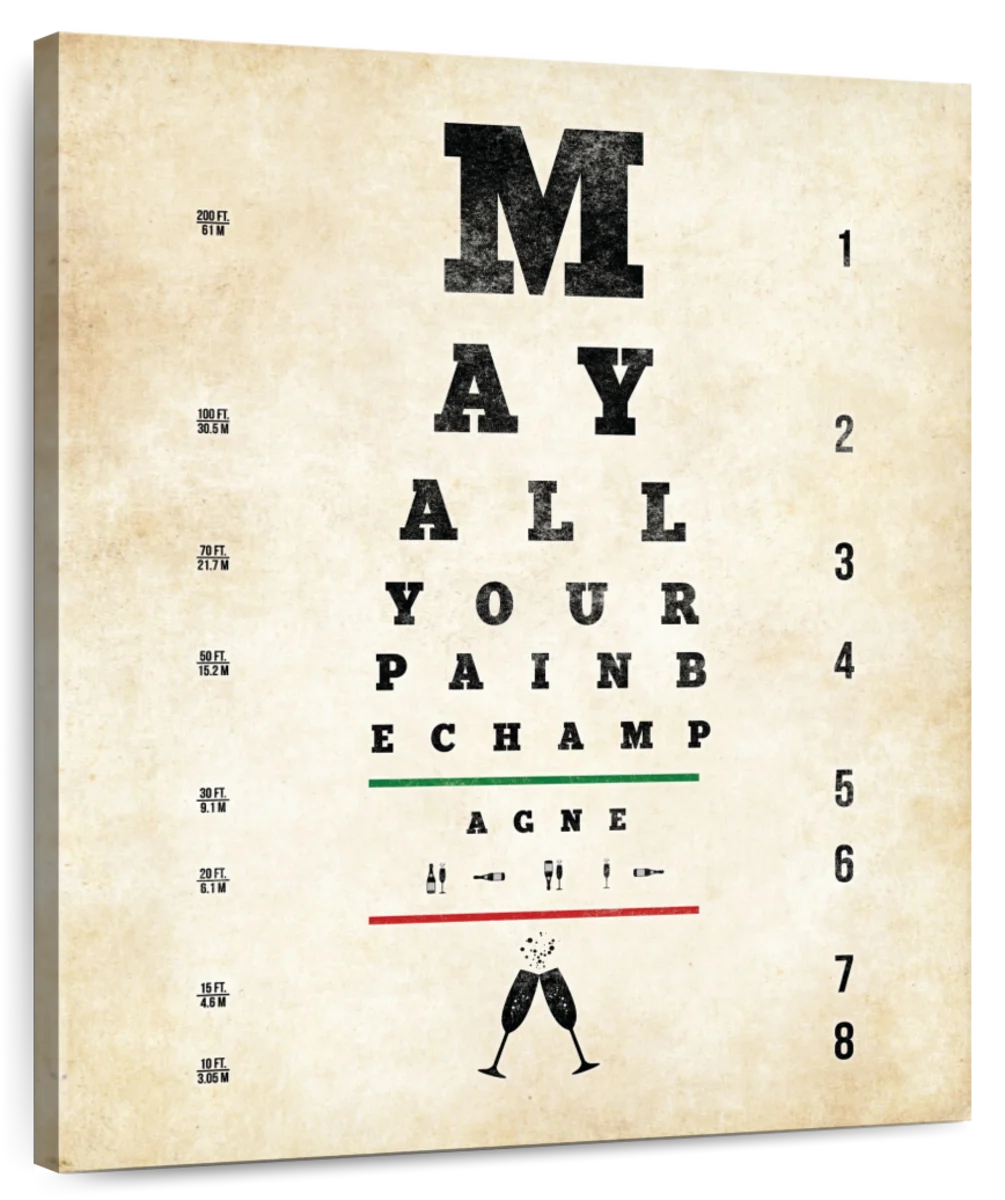10 and 20 FT (3 and 6 M) Snellen Chart