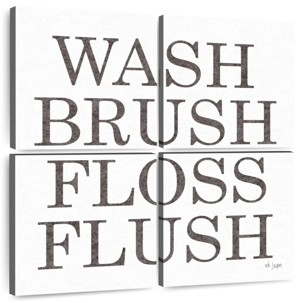 Wash Brush Floss Print Wall Art | Digital Art | by JAXN BLVD.