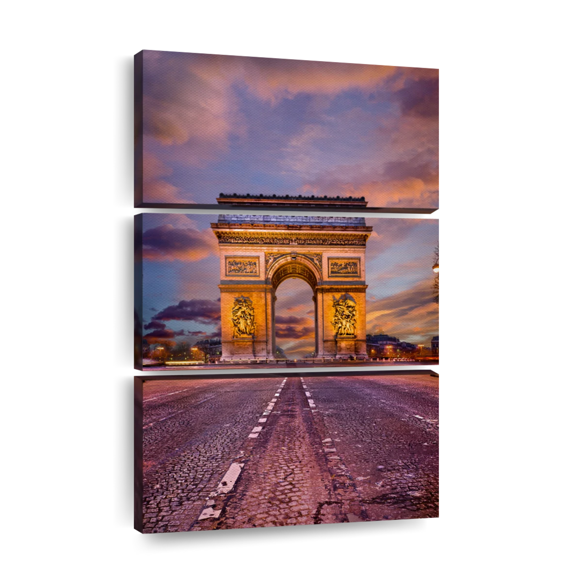 Square Canvas Painting Arc de Triomphe - Autumnal