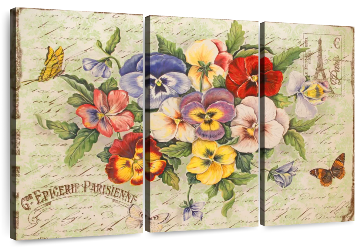 Violet Flowers Key Holder for Wall Pansy Home Art Entryway -  in 2023