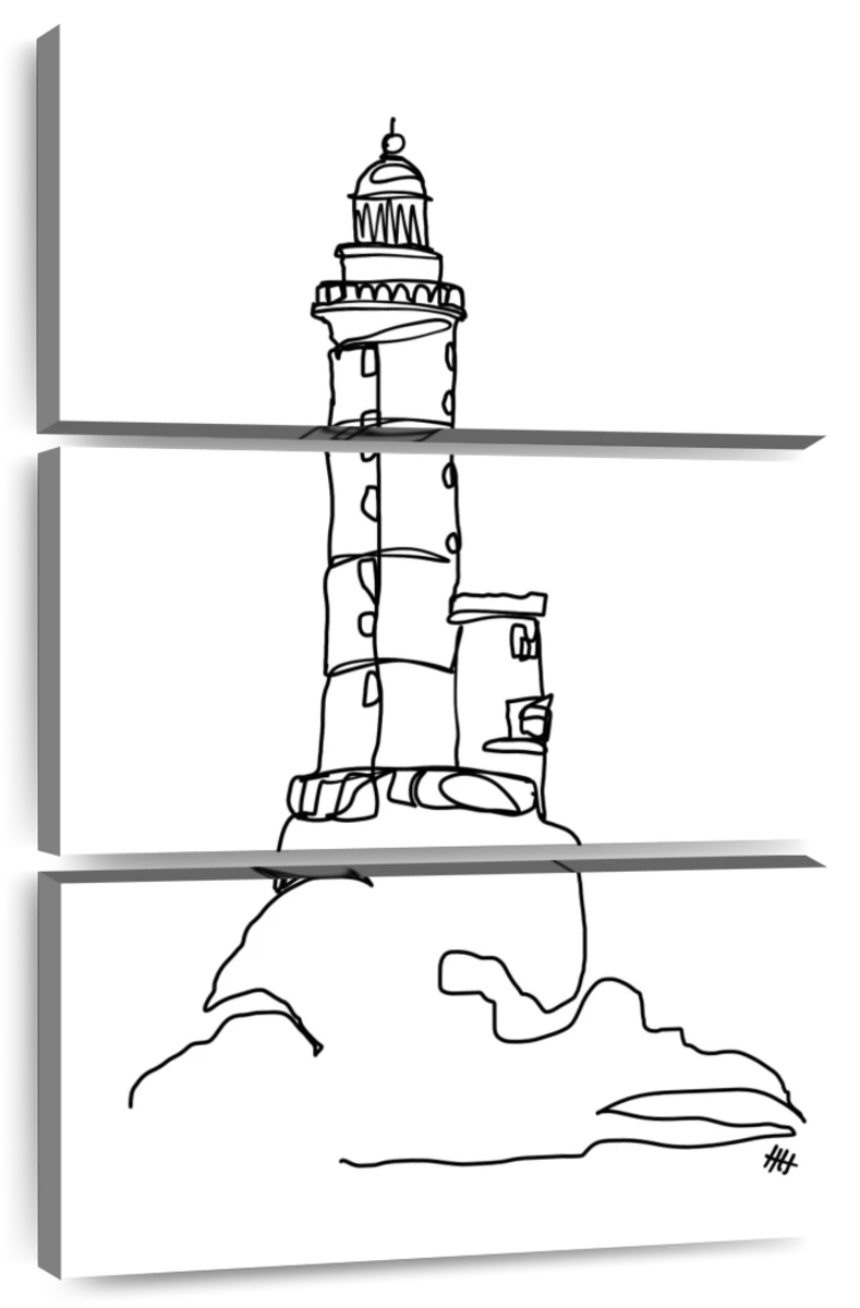 lighthouse outline drawing